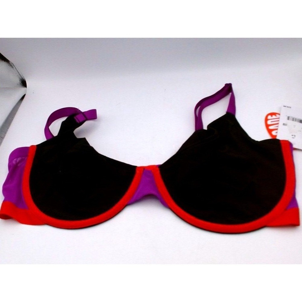Parade - Women's Re:Play Unlined Underwire Bralette-Red/Black/Purple LSheer BNWT